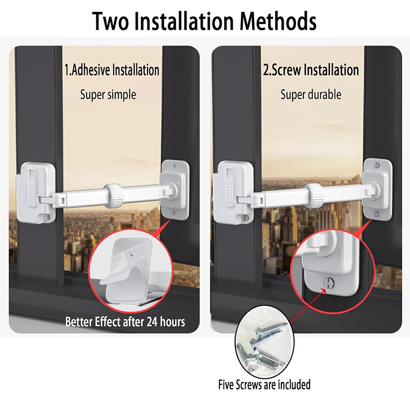 Anti-cracking Window Locks, No-Punch Window and Door Locks, Childproofing, Baby Protection Products, 1Pc