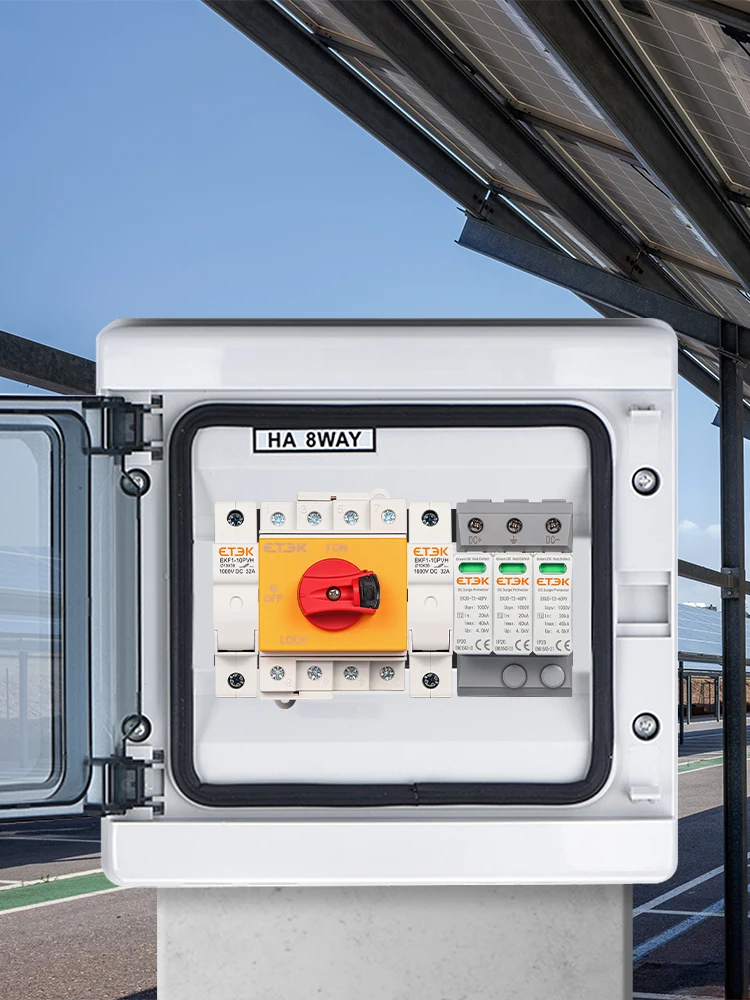 ETEK DC Solar Isolator Switch PV 1000V 32A 2P Din Rail Mounting Rotating Handle CE Disconnector For Solar Certified EKD16-DB32