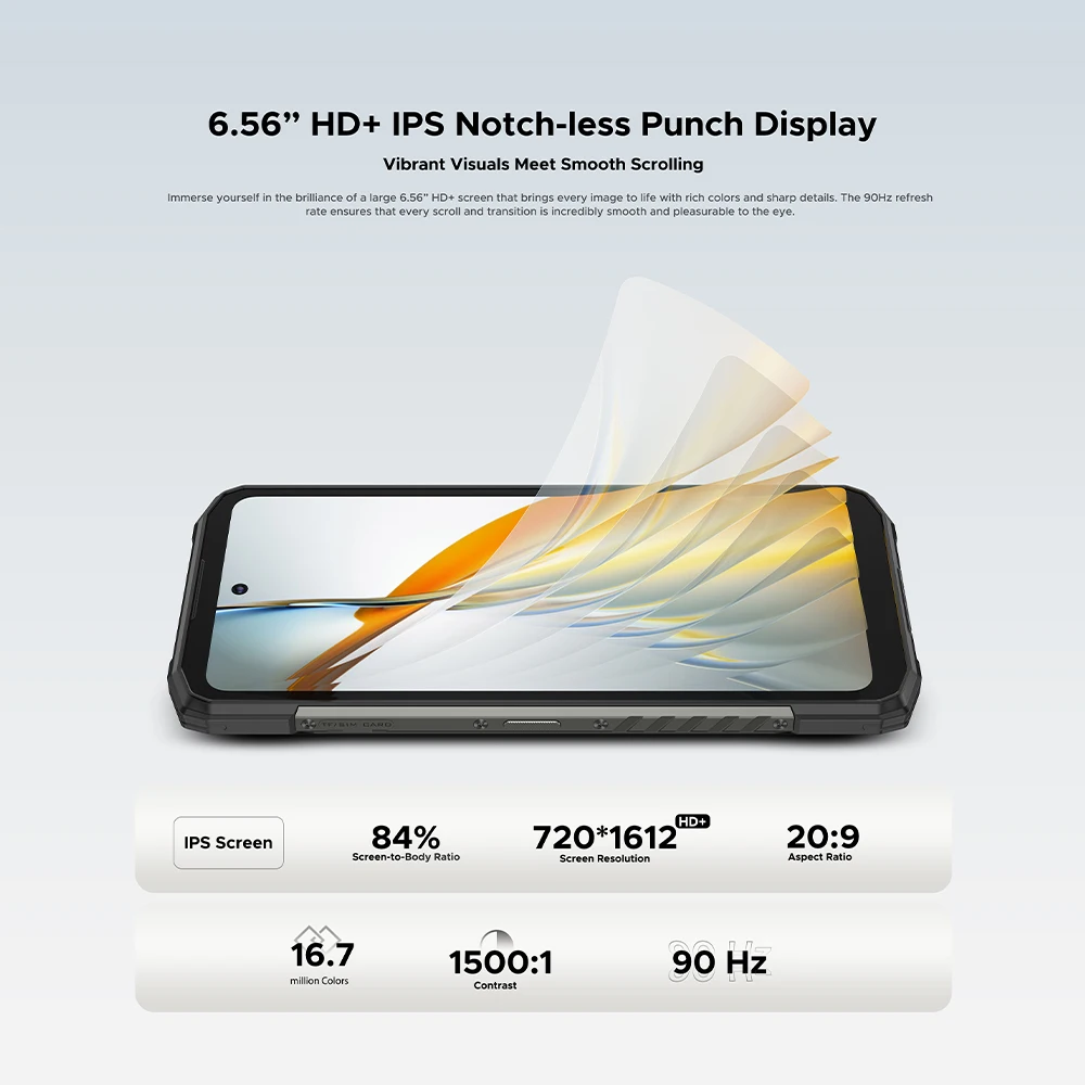 World Premiere DOOGEE Fire 6 Rugged Phone 6.56" 90Hz Display 6GB RAM 256GB ROM 50MP AI Main Camera 10400mAh/18W Android 14