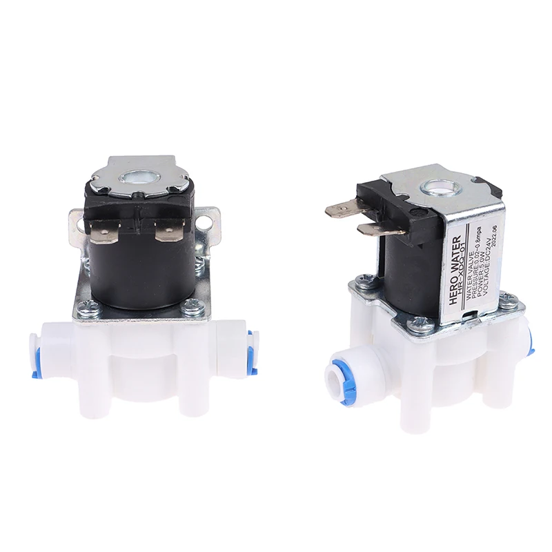 เครื่องทำน้ำบริสุทธิ์12V/24V วาล์วน้ำ1ชิ้นเครื่องกรองน้ำระบบรีเวิร์สออสโมซิส2จุดสวิทช์วาล์วเชื่อมต่อที่รวดเร็ว