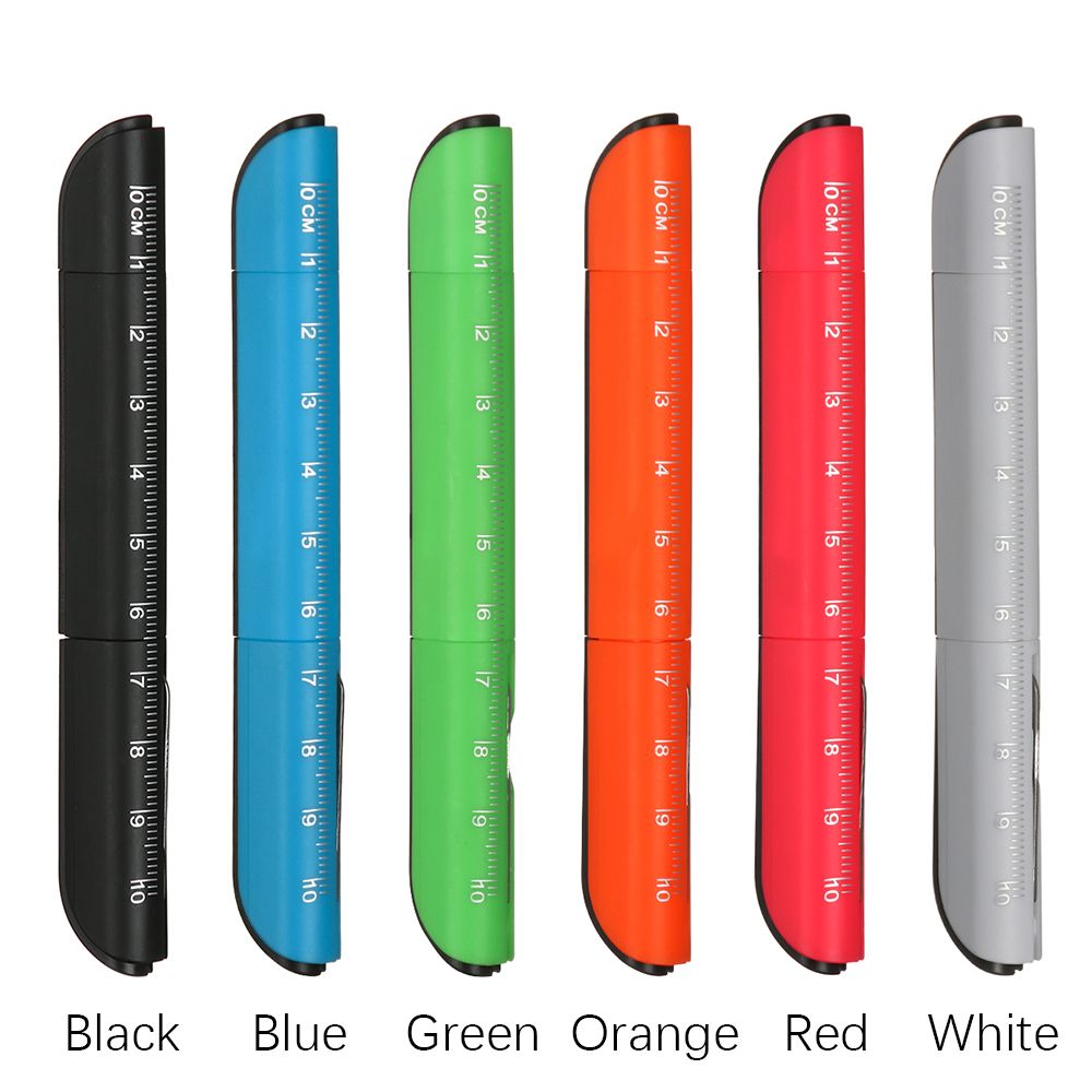 Creative Multifunction Ballpoint Pen with Folding Scissors Knife Ruler Candy Color Pens for Writing Office School Stationery