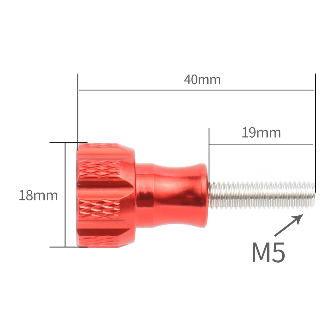 Tornillo de pulgar M5, tuerca sin perno para cámara de acción, para cámaras GoPro Hero DJI Action Insta360, tornillo adaptador de montaje de trípode corto/largo