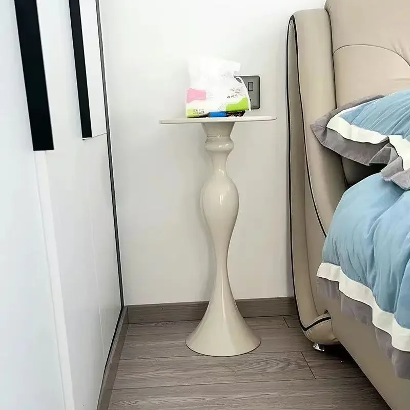 Mesa de centro redonda nórdica, sala de estar de lujo para accesorios de decoración, muebles para el hogar de acero inoxidable, diseño