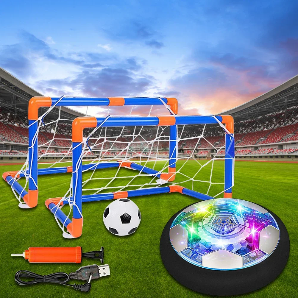 Air Power Hover Ball พร้อมไฟ LED และกันชนโฟมของเล่นกลางแจ้งในร่ม Air Floating ลูกฟุตบอลลูกฟุตบอลของเล่นของขวัญสําหรับเด็ก