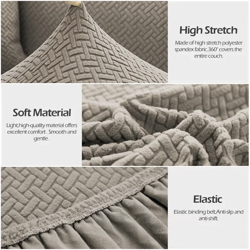 Capa de assento de sofá jacquard grosso elástico capa protetora capa de sofá para sofá anti-poeira removível capa de almofada de sofá