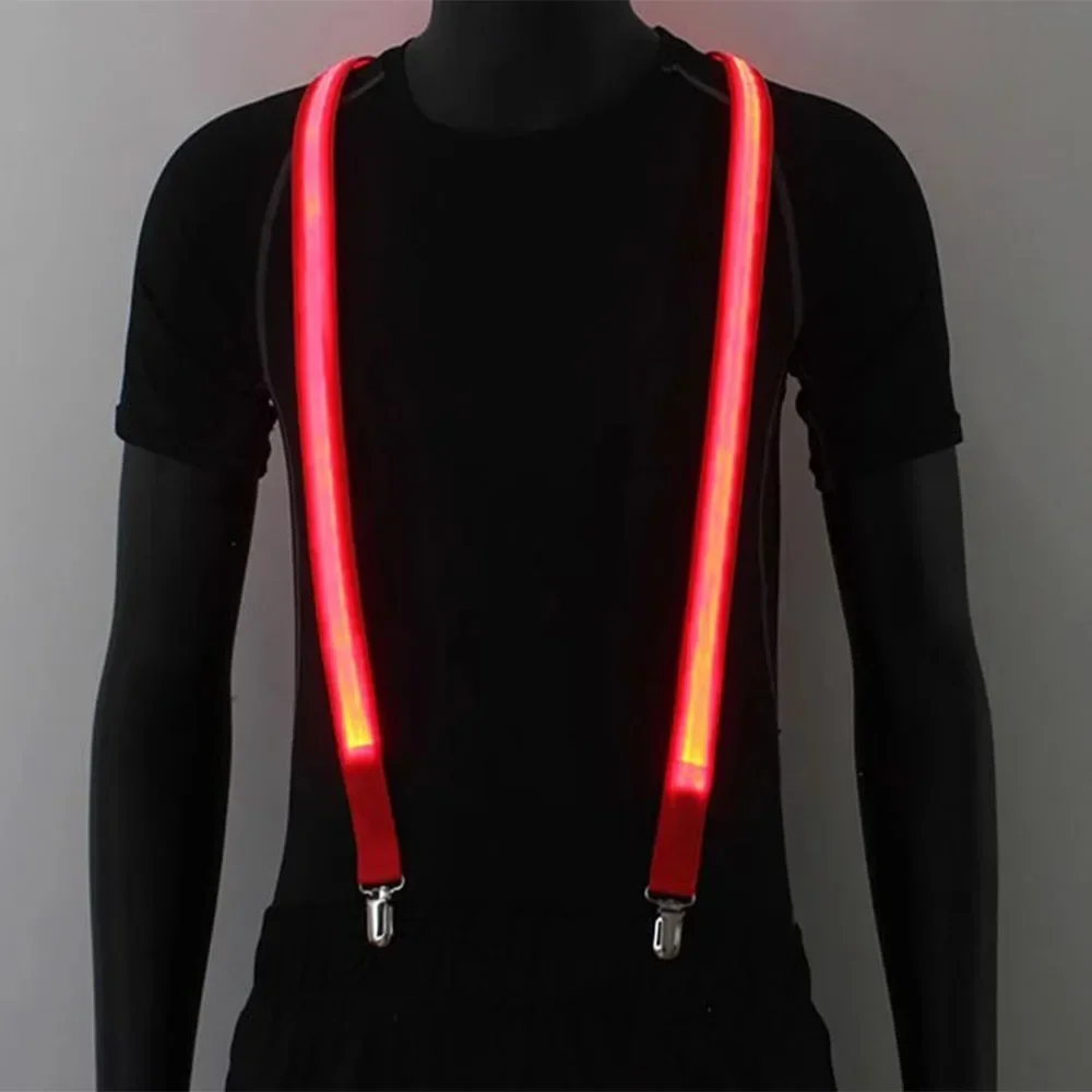 Bretels met vlinderdas LED-verlichting Vrouw Bretels voor Broek Hangers voor Mannen Bretels Zware Mannen Motorbroek Riem