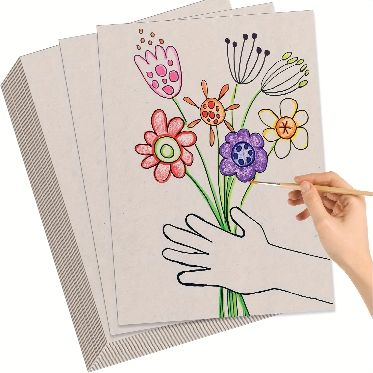 5 ชิ้น 1 มิลลิเมตรหนังสือ Board Binders Board Chipboard Designer Bookboard คราฟท์สีขาวสีเทา Heavy Duty Chipboard แผ่นเย็บเล่มการ์ด