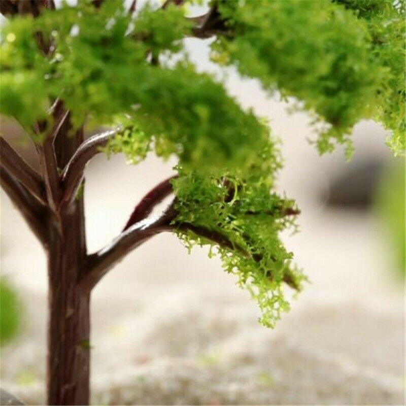 10pcs Model Trees Ornaments Decoration 4CM Railroad Diorama Scenery Plastic Scale Scene For House Living Room Kitchen Decor