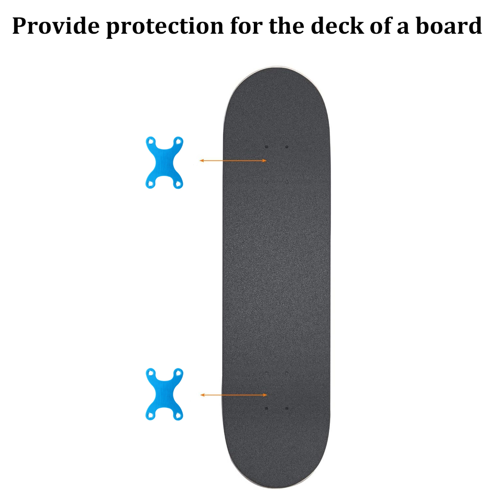 Juntas protetoras para deck de skate, placa longa, proteção para parafusos de skate, peças anti-afundamento, pontas redondas
