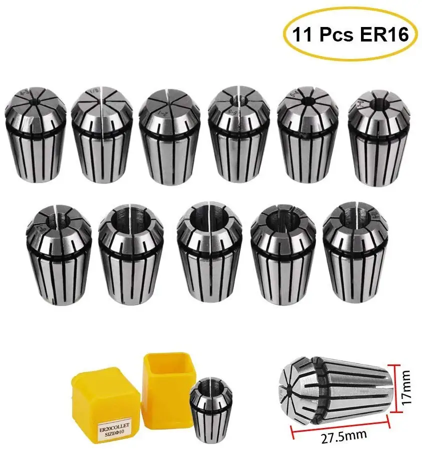 ER8 ER11 ER16 ER20 ER32 ER40 Chuck Collet Set  Spring Collet 0.008 Accuracy for CNC Lathe Tools Engraving Machine Lathe Tool
