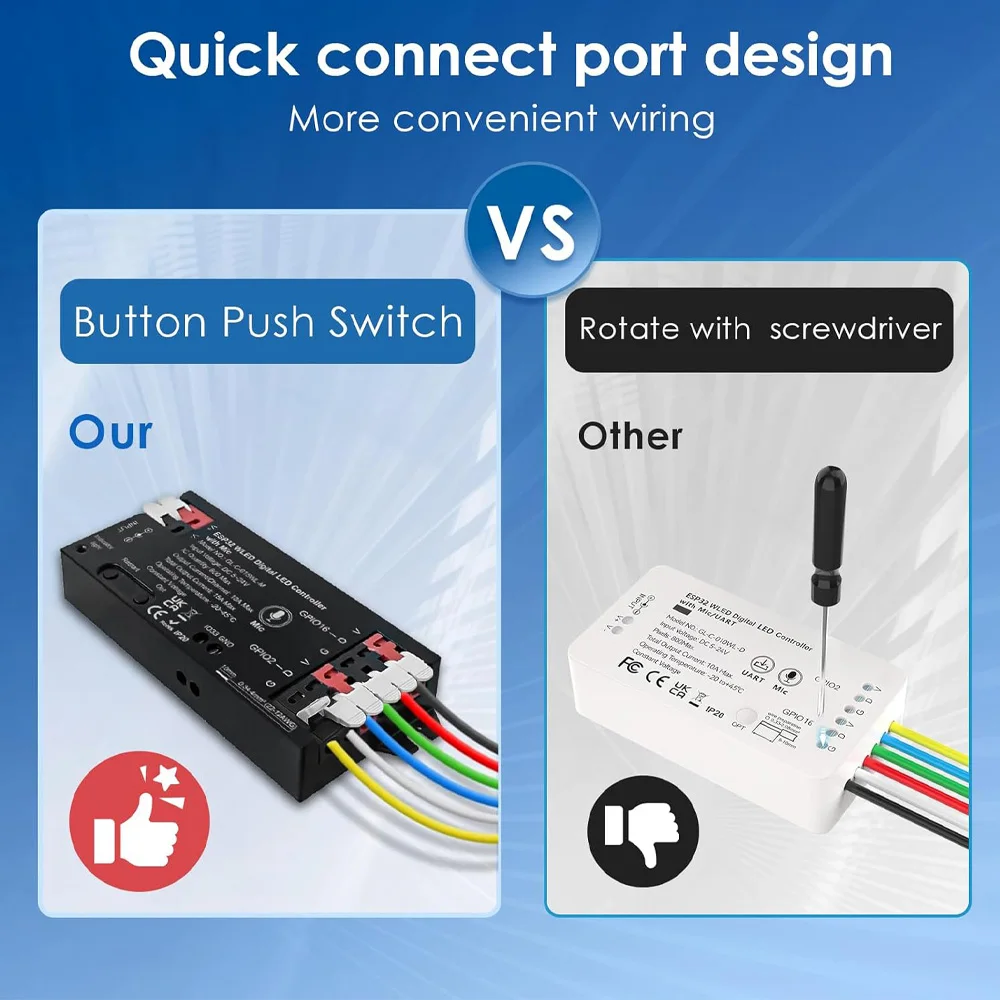 Controlador WLED ESP32 con micrófono controlador LED direccionable para tira de luz RGBW WS2812B SK6812 WS2811 TM1814 WS2813 WS2815