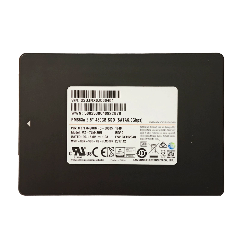 Samsung/Samsung PM863a 480G 2,5-дюймовый SATA3 серверный SSD оригинальный новый