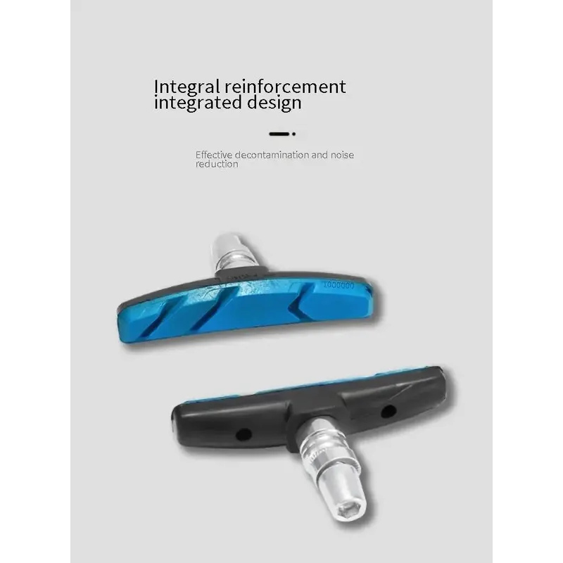 A Pair Silent Brake Leather for Bicycles, Mountain Bikes, Dead Speed Bikes, Colored V-brake Universal Card Mounted Brake Leather