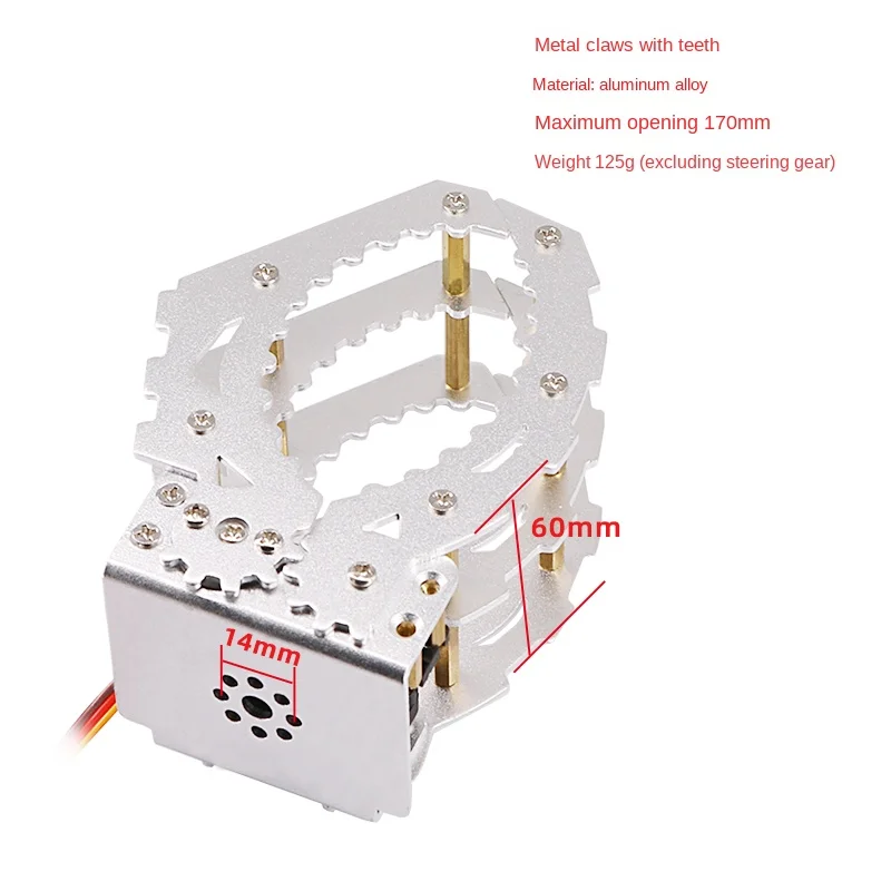 170mm Metall halterung Greifer Manipulator Klauen klemme Roboterarm für Arduino Roboter DIY Kit mit mg996 mechanischen Greifer Klaue Kit