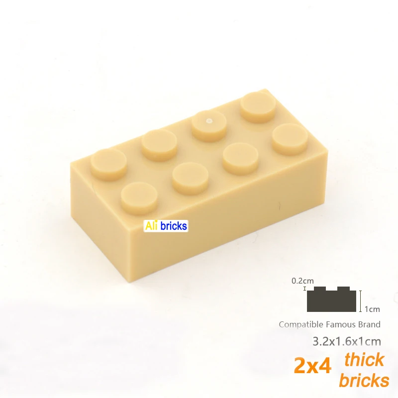 80 Chiếc Số Lượng Lớn Các Khối Xây Dựng Dày Hình Viên Gạch 2X4 Chấm Giáo Dục Sáng Tạo Kích Thước Tương Thích Với 3001 Nhựa Đồ Chơi dành Cho Trẻ Em