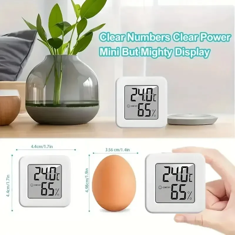 Mini medidor de temperatura y humedad para interiores, medidor de temperatura para dormitorio, pantalla Digital electrónica portátil, humedad y temperatura