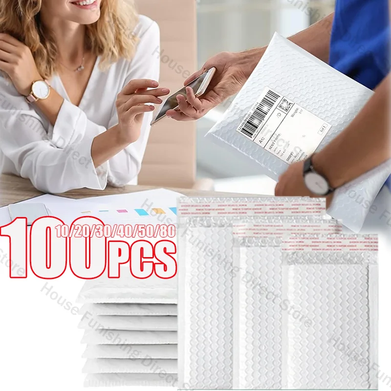 10-100pc envelopes de bolha kraft sacos de transporte de espuma multifuncional auto-vedação saco de bolhas de correio à prova dwaterproof água sacos autoadesivos