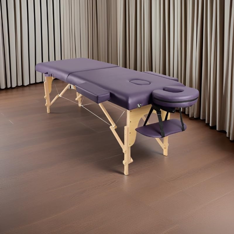 masaje plegable, mesa de masaje: 2 zonas de madera, para fisioterapia y tatuaje