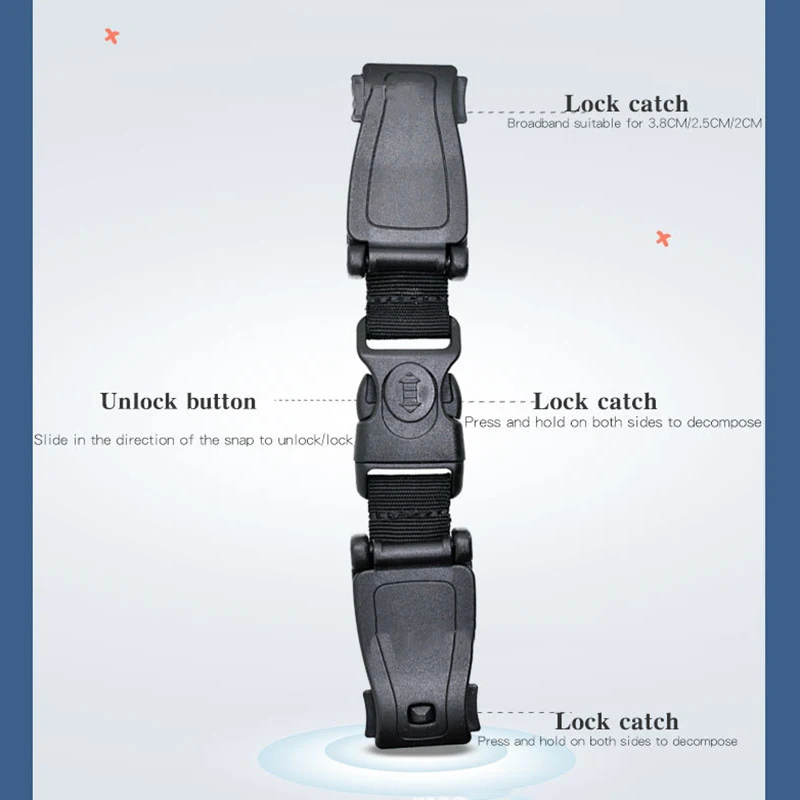 คลิปยึดกางเกงขายาวรัดรูปสำหรับเด็กกระเป๋านักเรียนของเด็กสายคาดกันลื่น Tali bahu ของเด็กหัวเข็มขัดนิรภัยกันตก