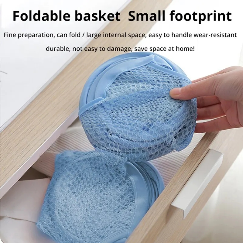 Cesta plegable para almacenamiento de ropa sucia, cesta de malla para el hogar, cesta de almacenamiento de Juguetes