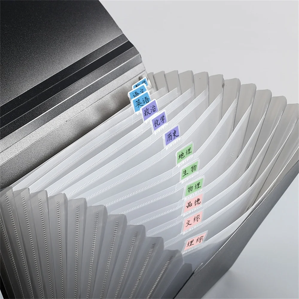 A4 Large Capacity File Folder Multi-Layer Expanding Sorting Storage Bag Folder Desktop Document Contract Paper File Organizer