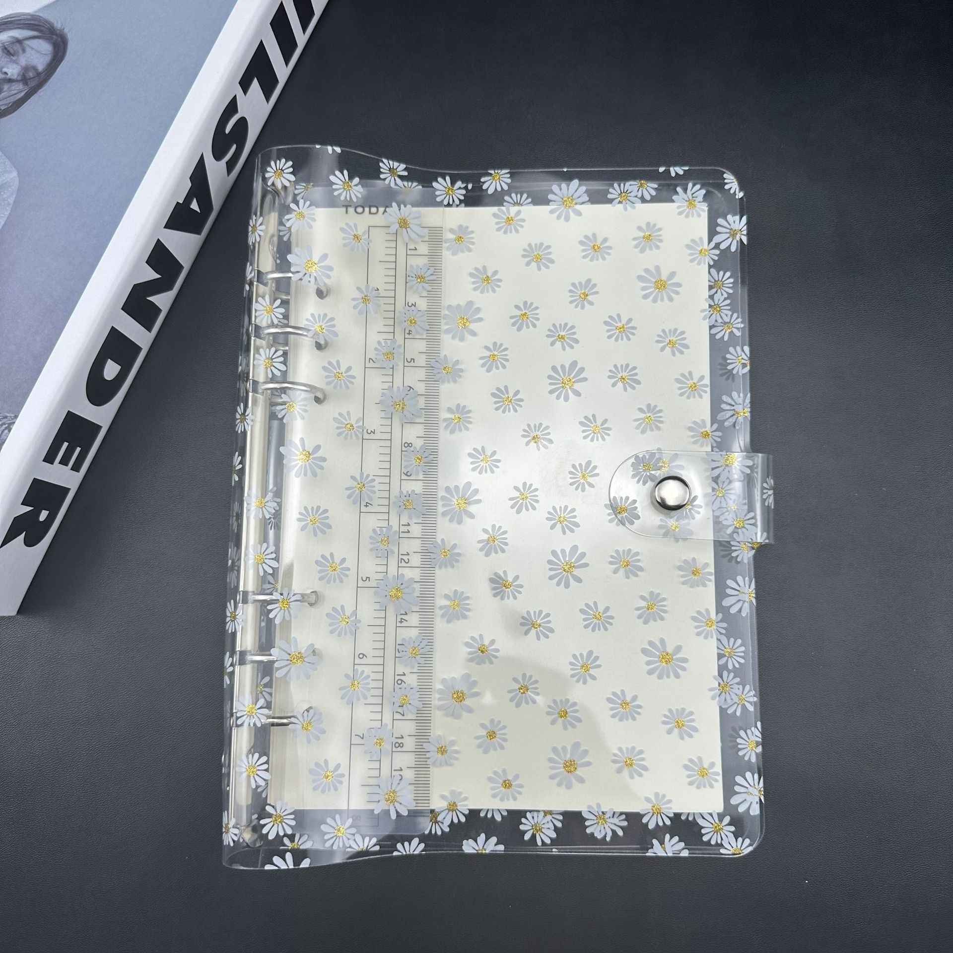 A5 A6 A7 Kleine Gänseblümchen Lose Leaft Glitzer Bling Binder Notebook Cover Tagebuch Agenda Planer Papier Cover Schule Schreibwaren