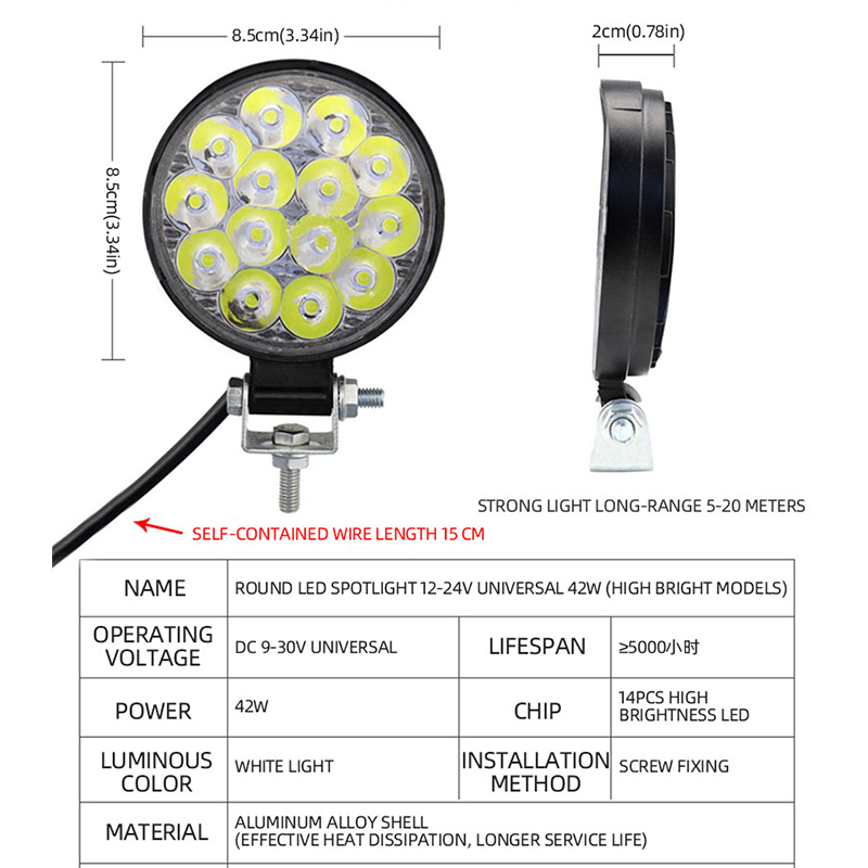 1ชิ้นไฟ16SMD LED 48W สำหรับรถยนต์ไฟตัดหมอกอัตโนมัติไฟตัดหมอกออฟโรดสำหรับรถ ATV SUV สปอตไลท์1ชิ้น