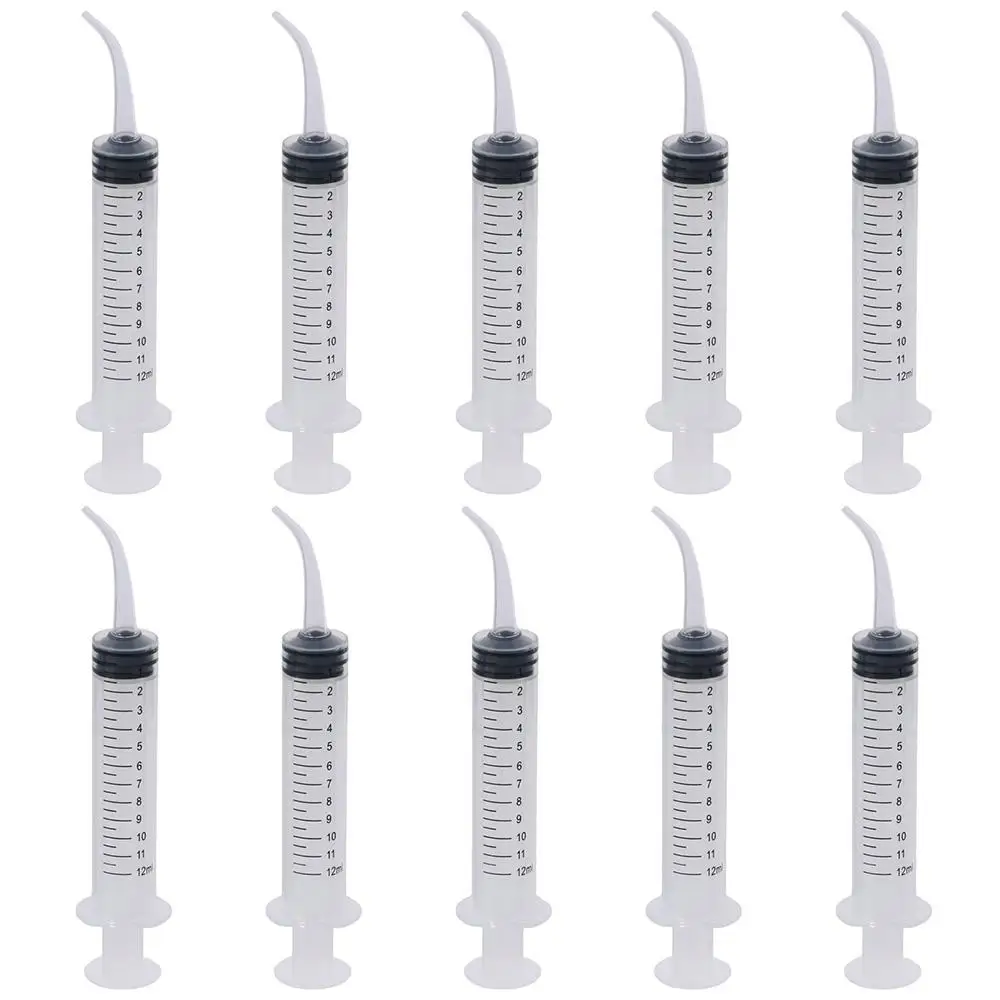 Siringhe senza ago da 12 ml per liquido multiuso in plastica trasparente per erogazione di liquidi siringa in plastica applicatore di olio o colla