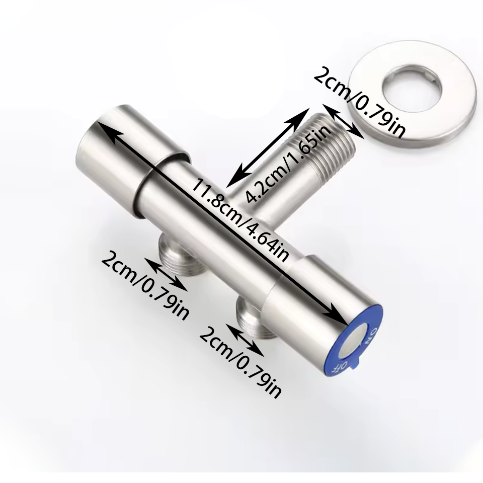 Válvula de ángulo de acero inoxidable, mango de Control Dual de 1 entrada y 2 salidas, adecuado para pisos bajos por debajo del 5 ° piso