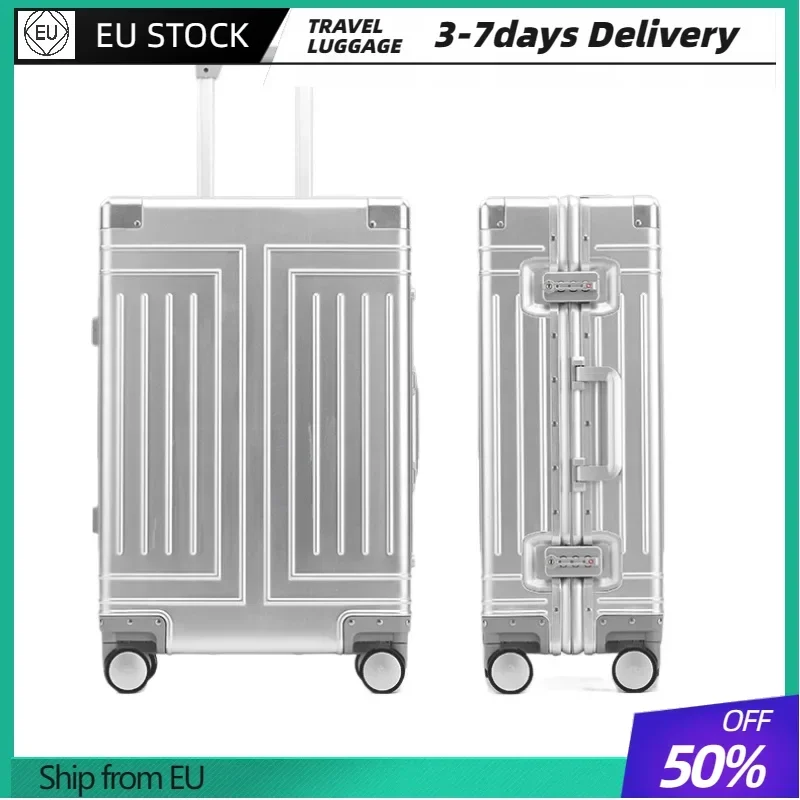 20 24 24 29 Zoll Trolley Box Roll gepäck Aluminium-Magnesium-Legierung Koffer Universal rad Hoch leistungs koffer