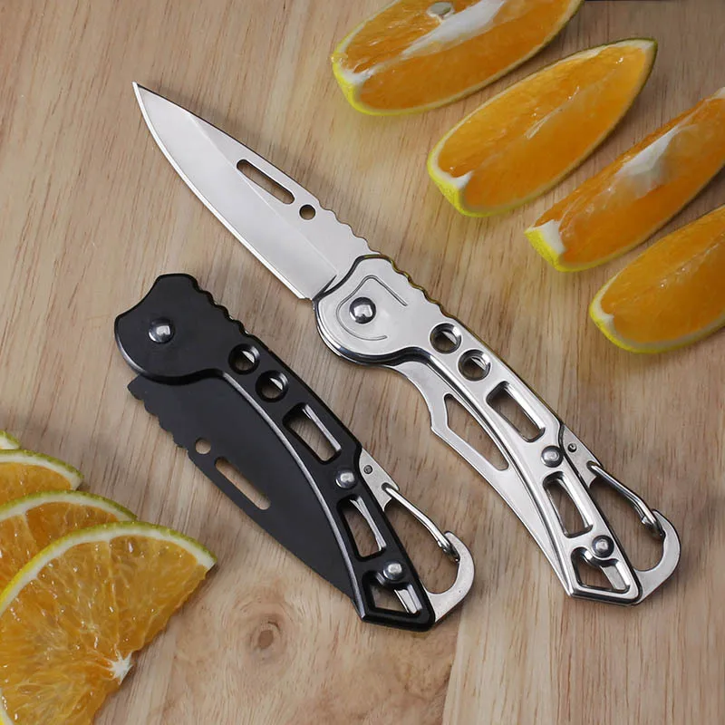 Coltello tascabile pieghevole in acciaio inossidabile caccia di sopravvivenza campeggio pesca chiave portatile per il trasporto di frutta strumenti da esterno per inviare corde