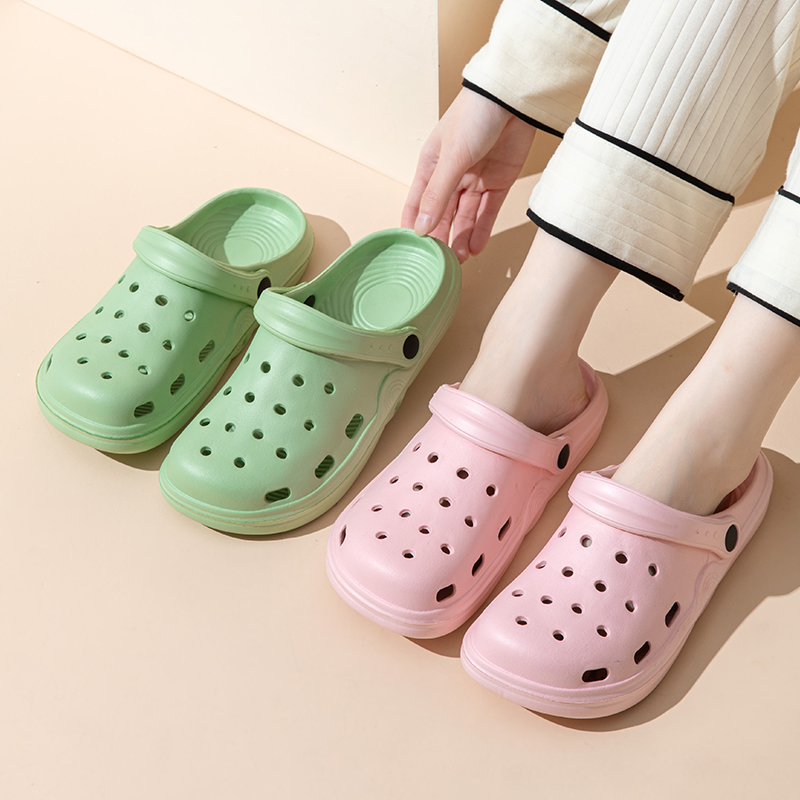 ผู้หญิงรองเท้าแตะชายหาดฤดูร้อน Casual Garden Clogs กลางแจ้งรองเท้าแตะปิดนิ้วเท้าสําหรับชายคู่ลื่น House รองเท้าแตะอาบน้ํา