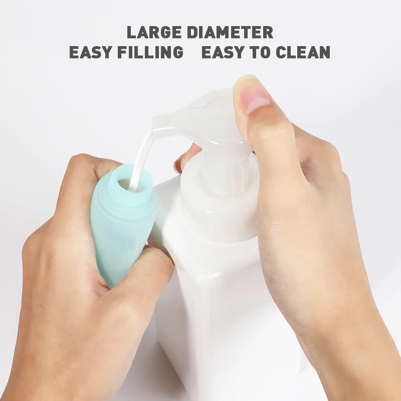 Botella recargable portátil de 30/60/100ml, Mini tubo para apretar, botella vacía, contenedor de loción y crema suave, champú de viaje, 3 uds.