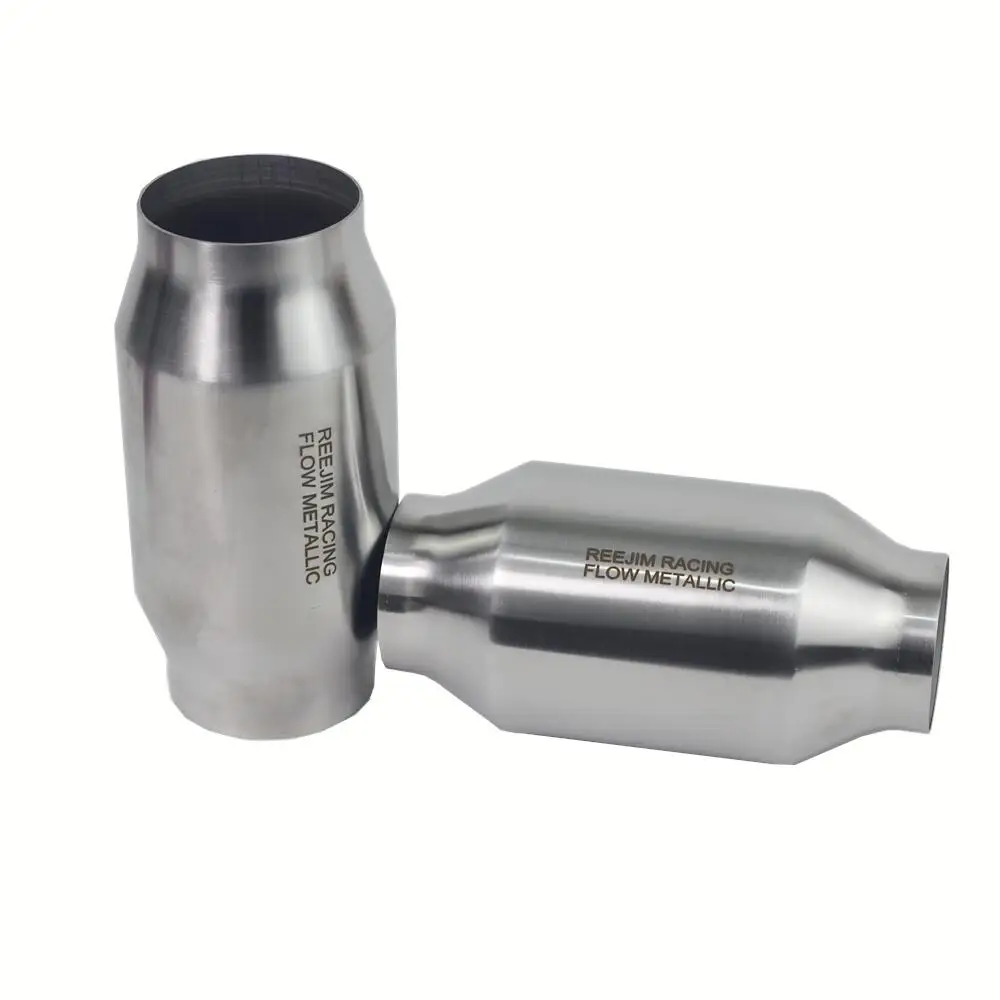 Convertidor catalítico de alto flujo de 4" x 8" - sustrato metálico de 200 celdas/cpsi - entrada/salida de 2,5"/3" - Compatible con EPA y Euro 3