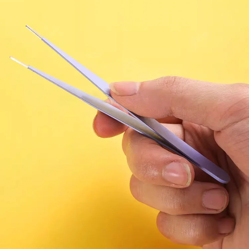마카롱 컬러 핀셋 세트 2개, 일기/스크랩북용 직선/곡선 DIY 스티커 도구 - 학교 문구 선물로 돌아가기(핑크/Bl