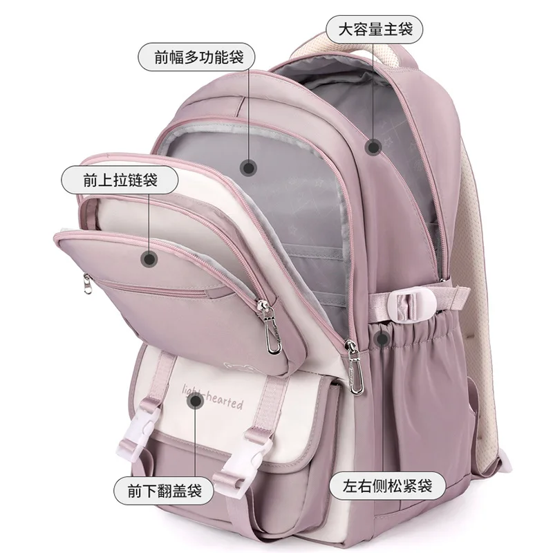印刷子スクールバックパック防水軽量女の子バックパックスクールバッグ女性のためのファッション旅行バッグ mochila 幼児