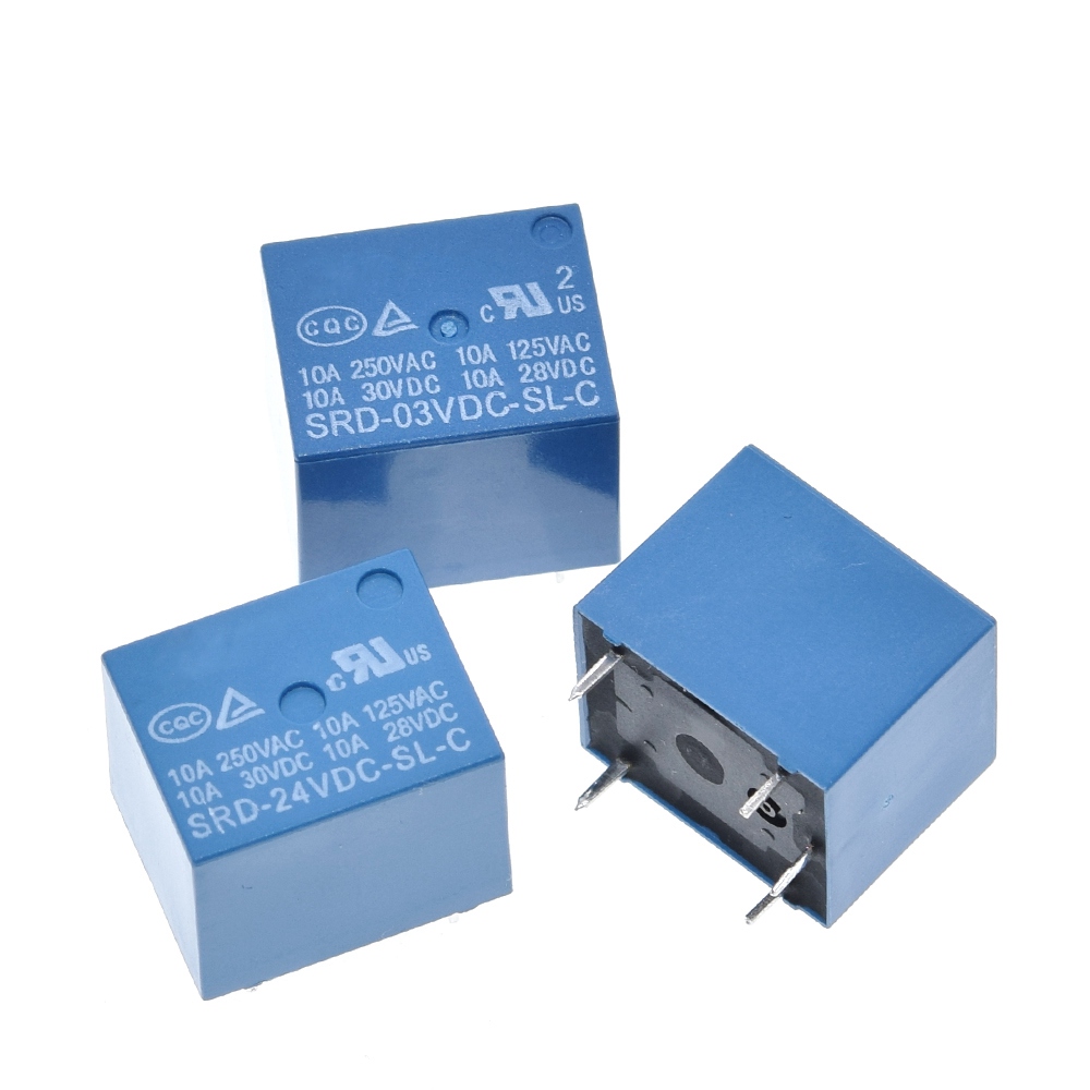Rơ Le SRD-03VDC-SL-C SRD-05VDC-SL-C SRD-06VDC-SL-C SRD-09VDC-SL-C SRD-12VDC-SL-C 3V 5V 6V 9V 12V 24V 48V 10A 250VAC 5PIN