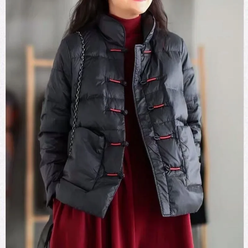 Vintage einreihige geste ppte Puffer jacke Winter warme leichte Parka wind dichte Oberbekleidung Winterkleid ung Trends Mantel neu