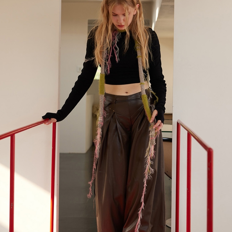 Bufanda gargantilla rayas peludas para mujer estilo Y2K Harajuku para jeans o vestidos