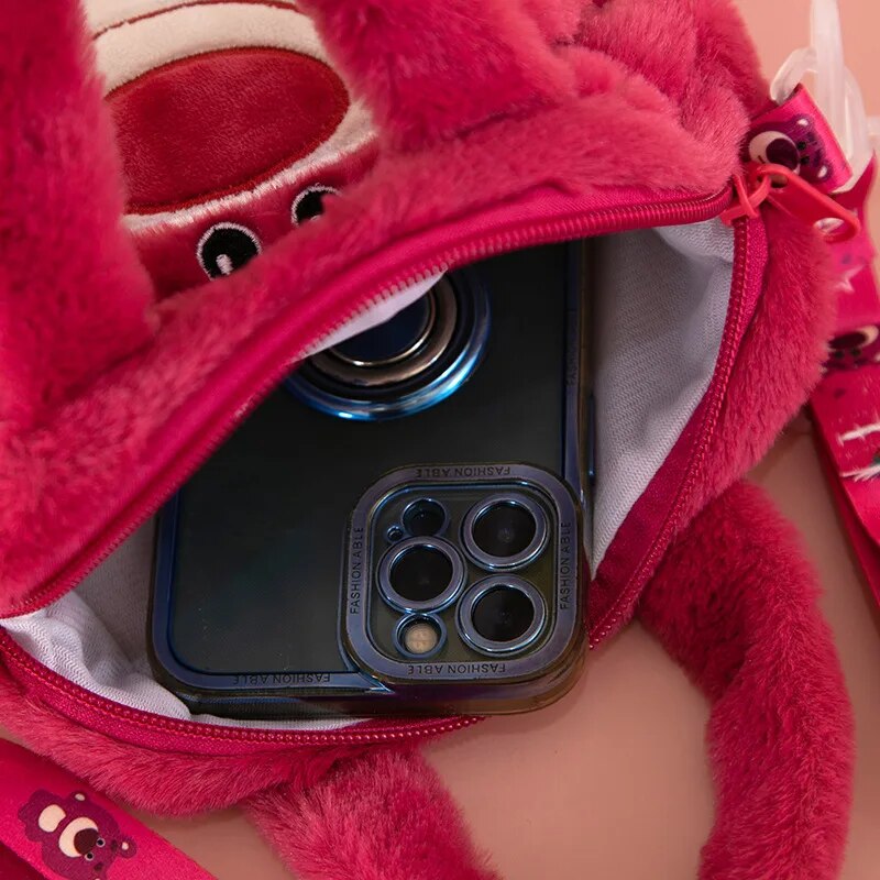 Sanrio 플러시 가방 Kuromi 멜로디 헬로 키티 만화 휴대용 핸드백 크로스 바디 화장품 애니메이션 카와이 보관 가방 여자 여자 선물