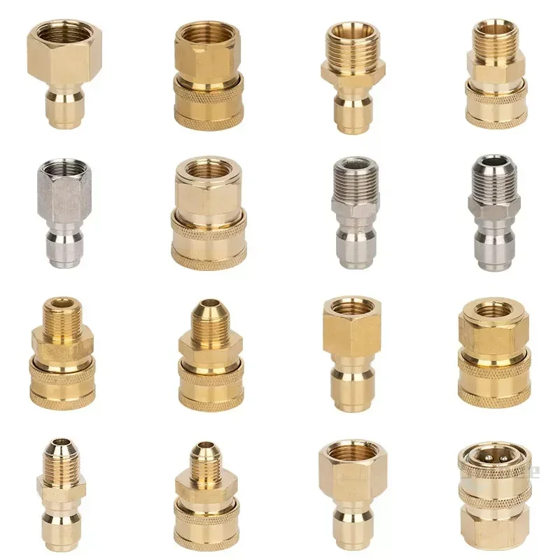 1/4" 3/8" 1/2"  High Pressure Washer Adapter Quick Connector Quick Release Fitting Power Washer Fast Connection Quick Coupler