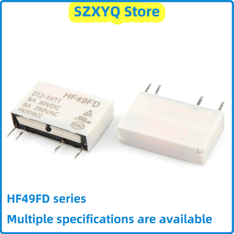 5PCS Neue miniatur power relais HF49FD-005-1H11 HF49FD-012-1H11 HF49FD-024-1H11 5V 12V 24V 5A 4Pin eine gruppe offen
