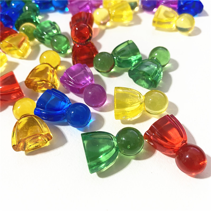 10pcs 24*16*12mm Games Markers Acrylic Colorful Humanoid Chess Pieces For Board Game Card Accessories