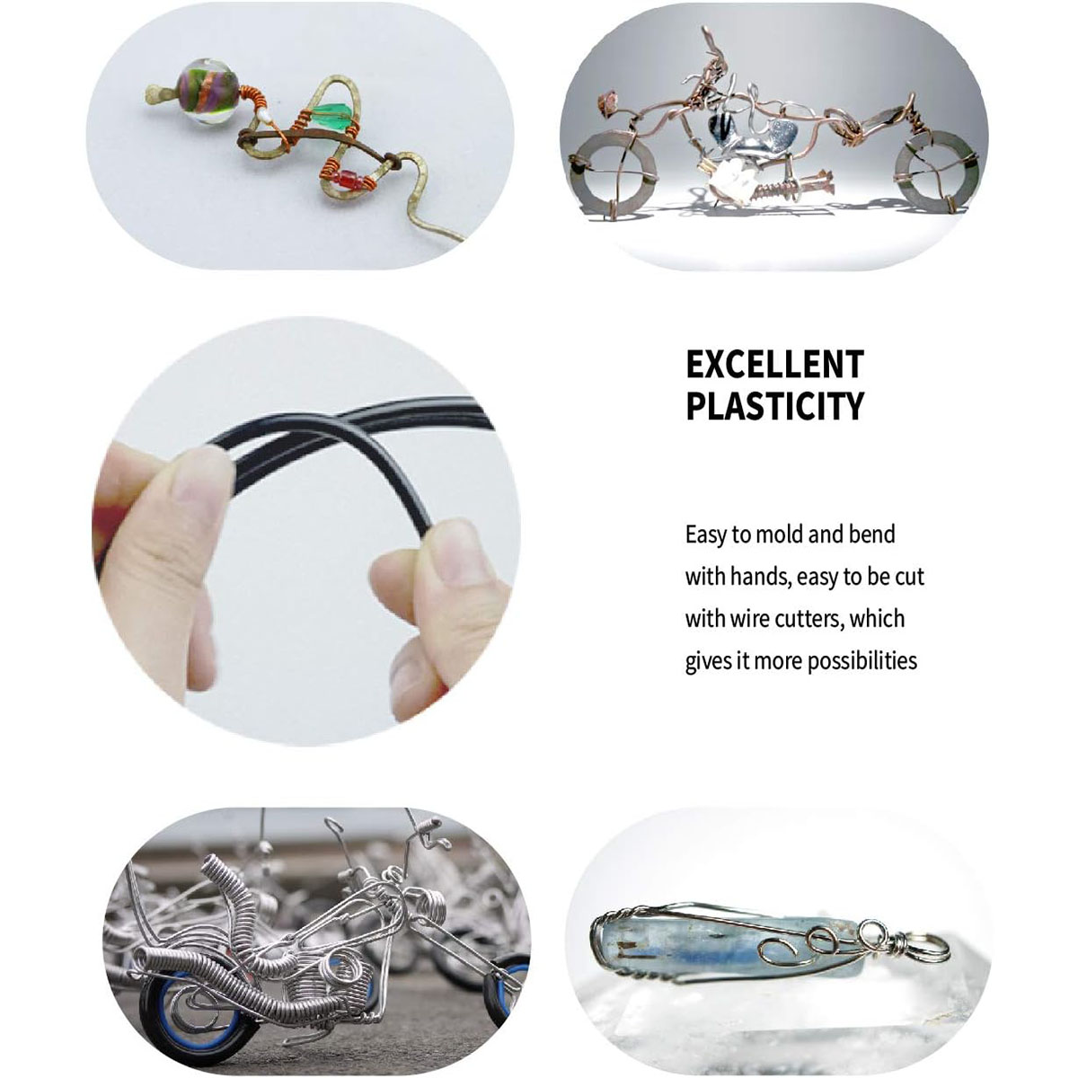 Filo per bonsai da 5/10 m Filo di alluminio anodizzato per supporto per piante da 1 mm per realizzare bonsai su filo per accessori da giardino per modellare piante