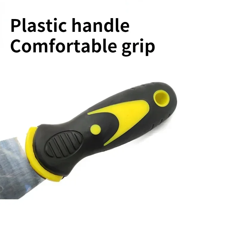 สแตนเลส Putty Knife บรรจุไม้พายวอลล์เปเปอร์ Stripper ไม้ Handle สีเครื่องมือพลาสเตอร์พลั่วเครื่องมือก่อสร้าง