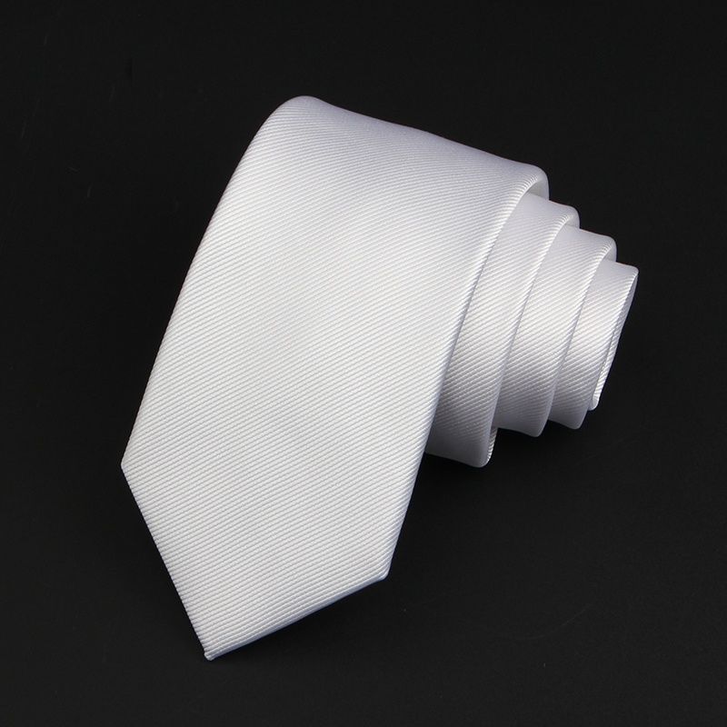 4 Teile/los Männer Blank Sublimation Krawatte Einfarbig Weiß DIY Wärme Transfer Polyester Seidige Krawatte für Formale Hochzeit Party Business