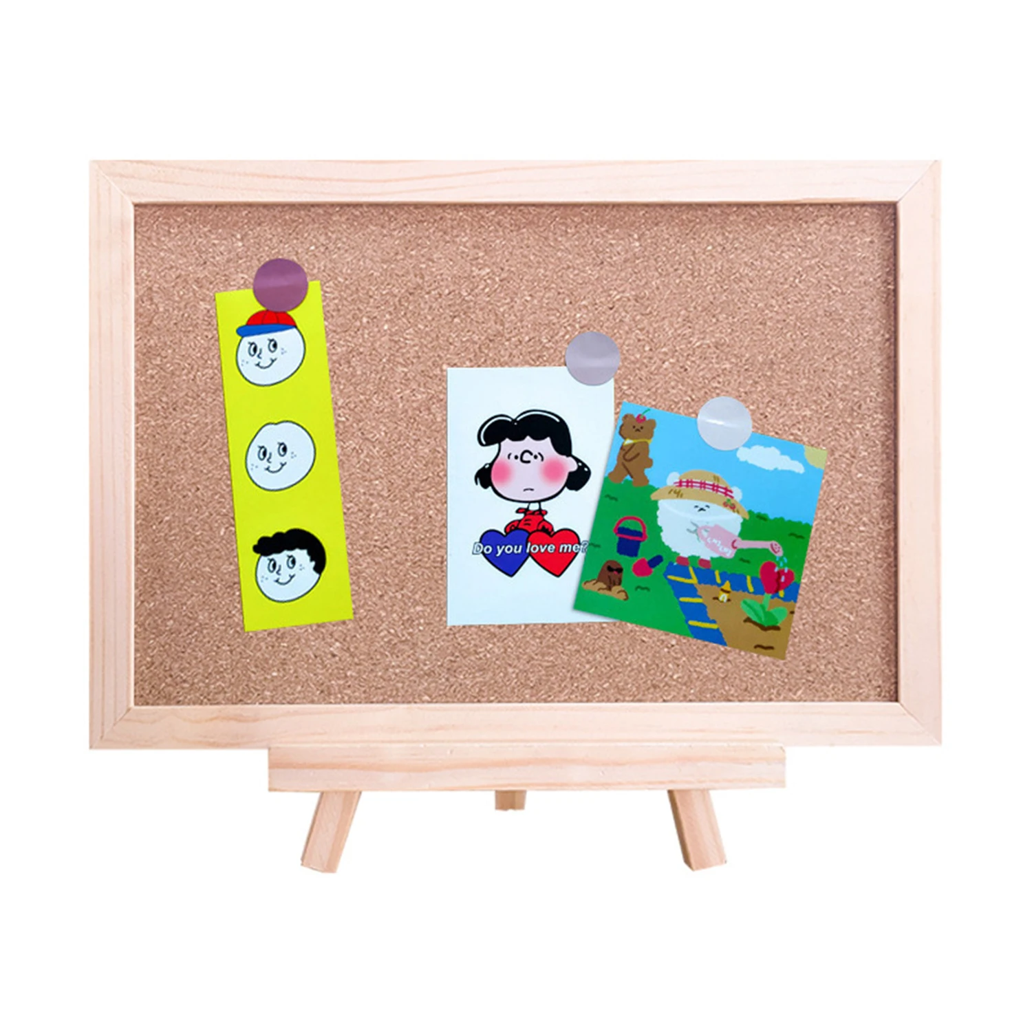 Cork Wood Wall Hanging Bulletin Board Announcement Message Photo Display Memo Frame Board Home Office School DIY Decoration