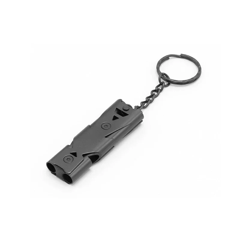 Double Pipe Whistle Pendant Keychain High Decibel Portable Outdoor Survival Emergency Camping Tool Multifunction Whistle 1PC