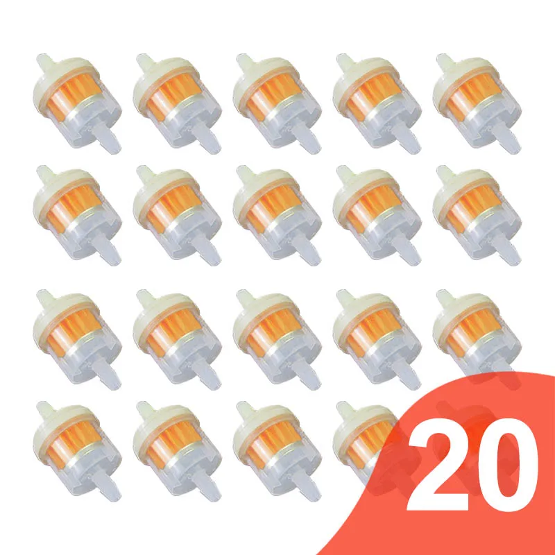20/10 Stück Universal Benzin Gas Kraftstoff Benzin Ölfilter für Motorrad Moped Roller Dirt Bike ATV