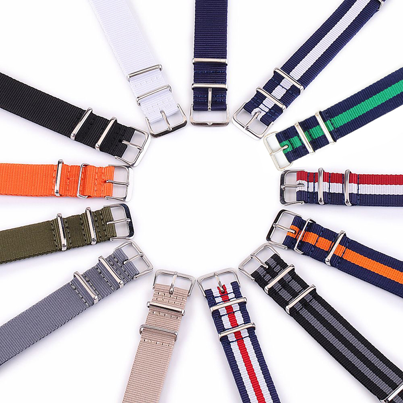 Pulsera Universal de nailon y lona de 18mm, 20mm y 22mm, correa de reloj nato para Rolex Longines Tissot Swatch para SEIKO OMEGA IWC
